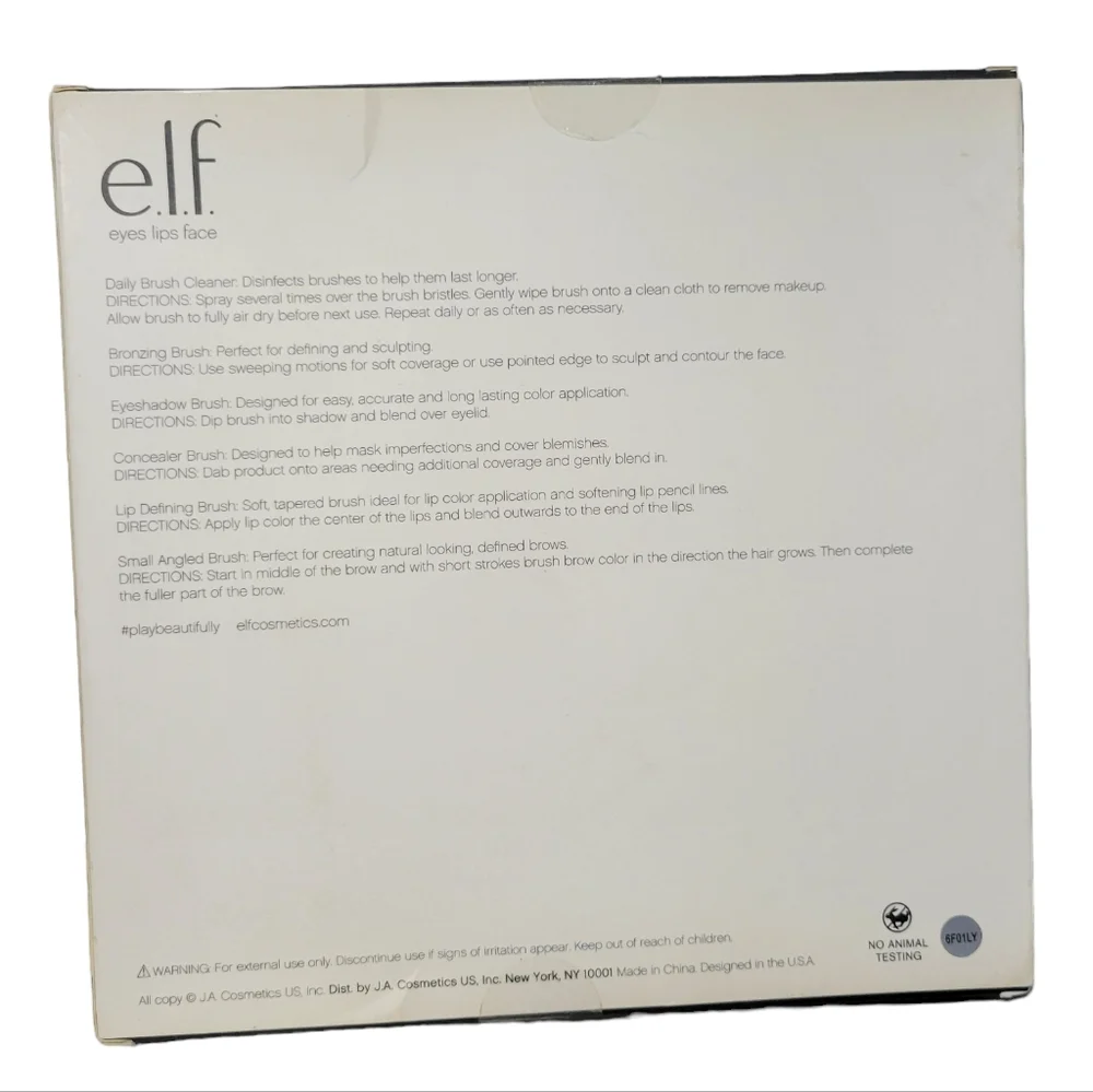 NWOT E.L.F. Swept Away 5 Piece Complete Brush Set